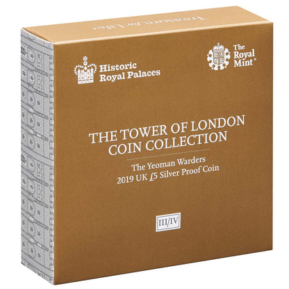 UK 2019 £5 The Tower of London The Yeoman Warders Silver Proof Coin
