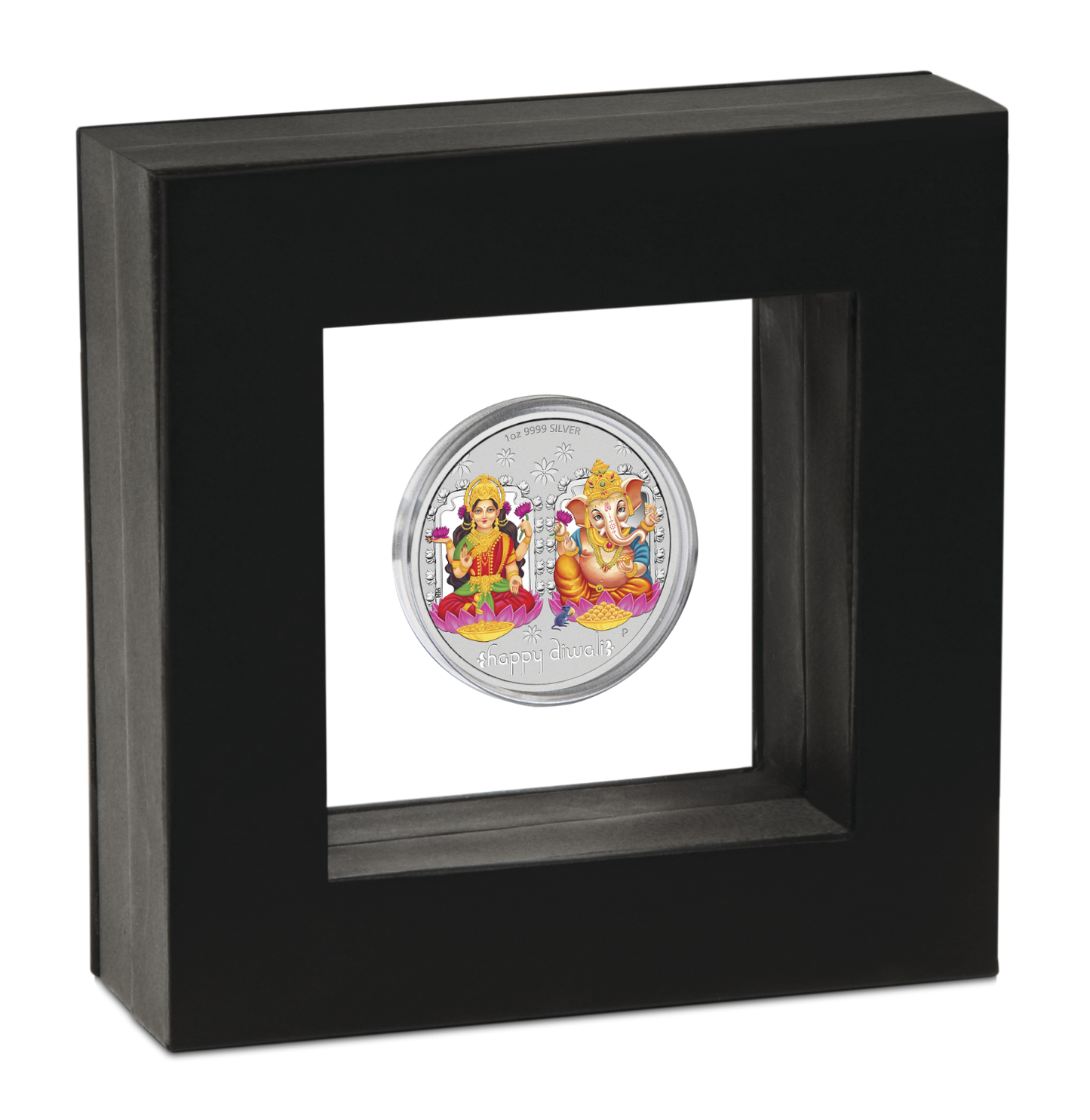 2019 Happy Diwali 1oz Silver Coloured Medallion