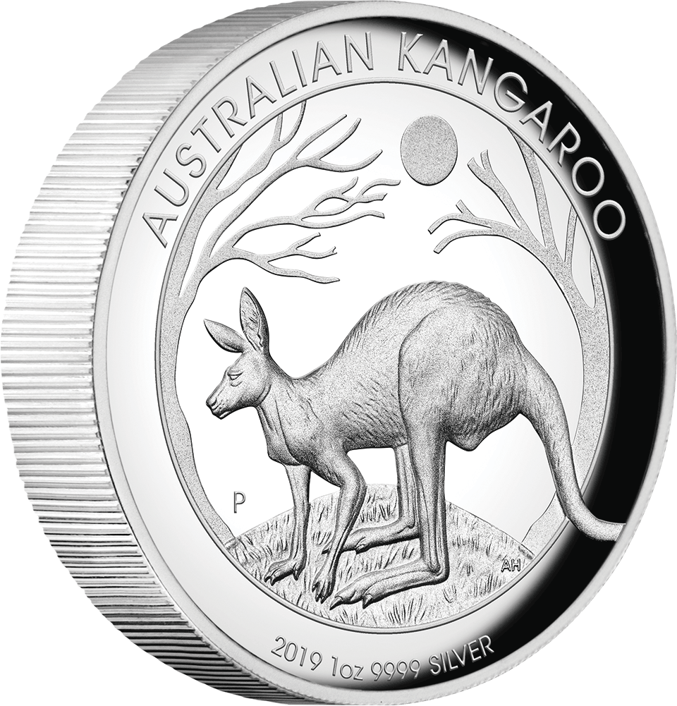 2019 $1 Australian Kangaroo 1oz Silver High Relief Proof Coin