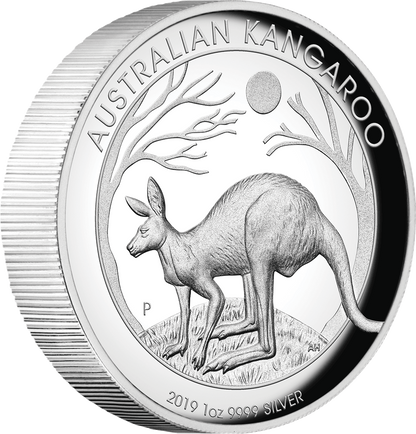 2019 $1 Australian Kangaroo 1oz Silver High Relief Proof Coin