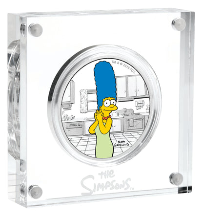 Tuvalu 2019 $1 The Simpsons Marge 1oz Silver Coloured Proof Coin
