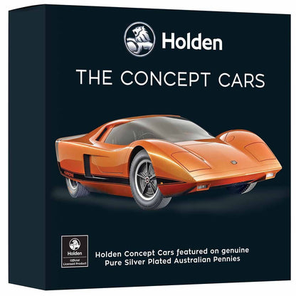 Holden The Concept Cars Silver Plated Enamel Penny 9 Coin Collection
