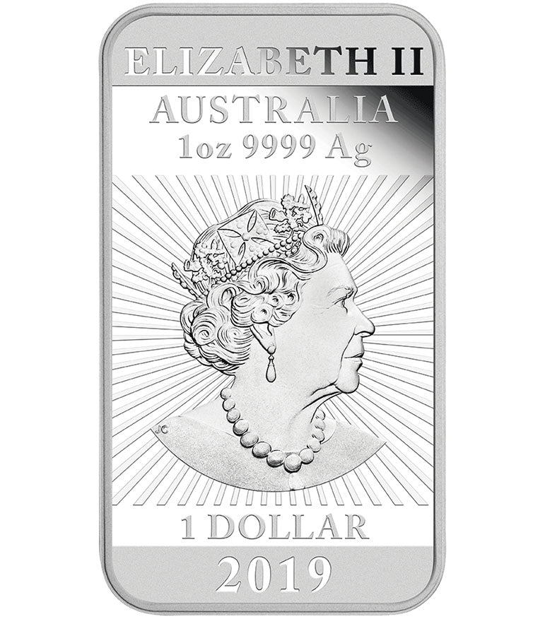 2019 $1 Dragon 1oz Silver Proof Rectangular Coin