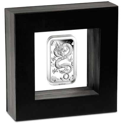 2019 $1 Dragon 1oz Silver Proof Rectangular Coin