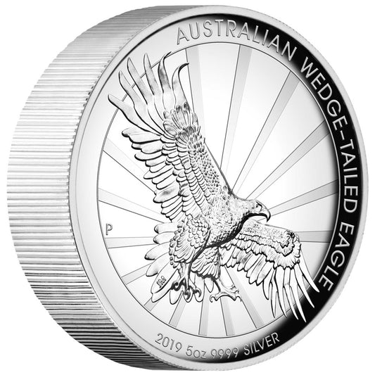 2019 $8 Austalian Wedge-Tailed Eagle 5oz Silver High Relief Proof Coin