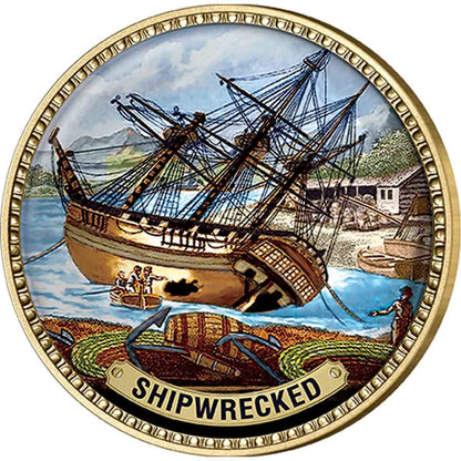Captain Cook Gold Plated Enamel Penny 9 Coin Collection