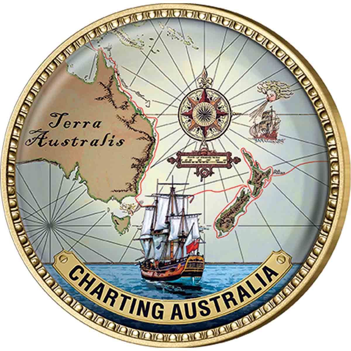 Captain Cook Gold Plated Enamel Penny 9 Coin Collection