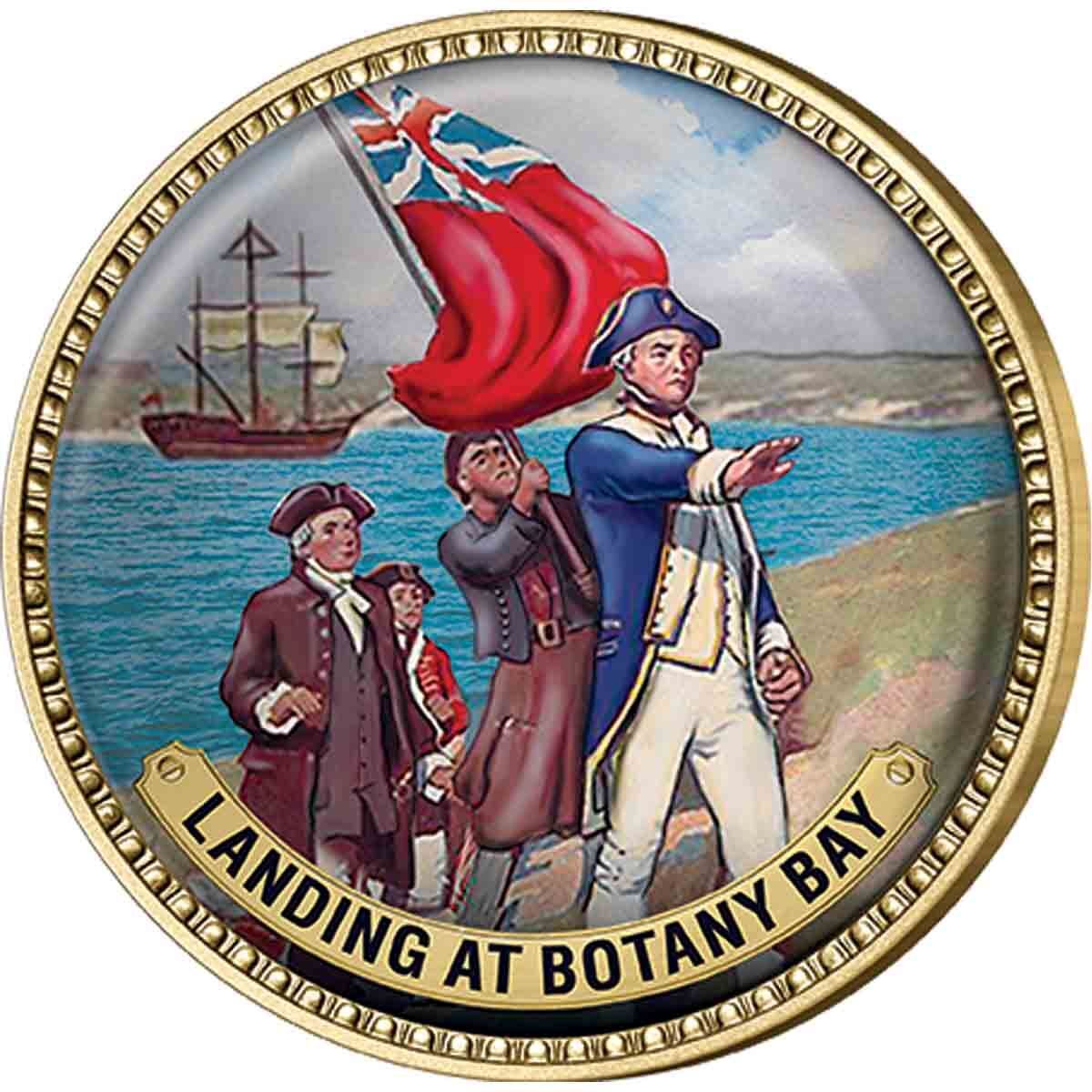 Captain Cook Gold Plated Enamel Penny 9 Coin Collection