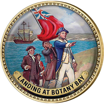 Captain Cook Gold Plated Enamel Penny 9 Coin Collection