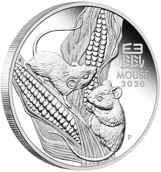 2020 $1 Lunar Year of The Mouse 1oz Silver Proof Coin