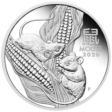 2020 50c Lunar Year of The Mouse 1/2oz Silver Proof Coin