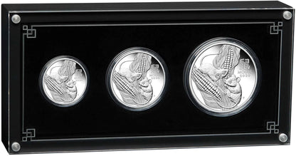 2020 Lunar Year of The Mouse Silver Proof 3 Coin Set