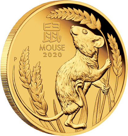 2020 $100 Lunar Year of The Mouse 1oz Gold Proof Coin