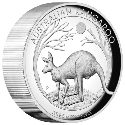 2019 $8 Australian Kangaroo 5oz Silver High Relief Proof Coin