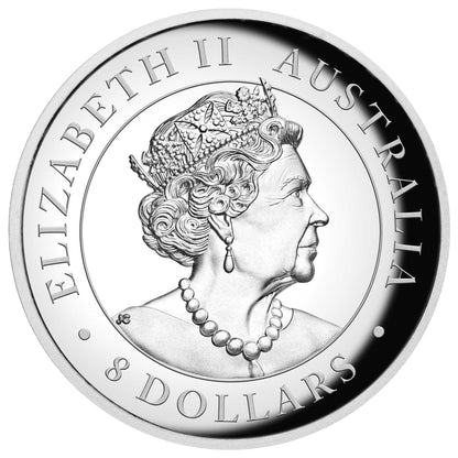 2019 $8 Australian Kangaroo 5oz Silver High Relief Proof Coin