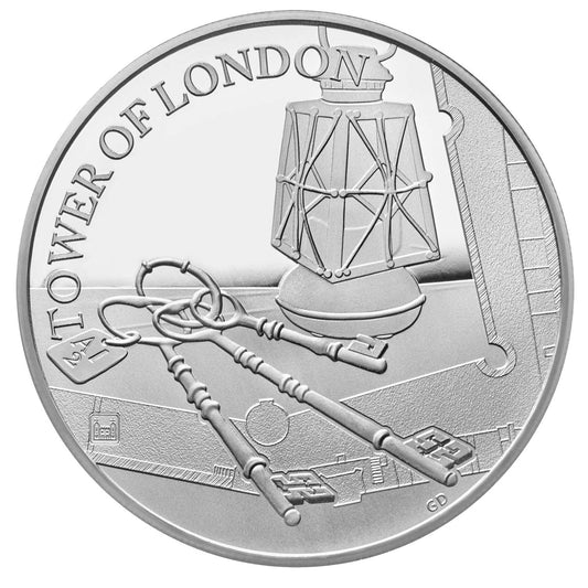 UK 2019 £5 The Tower of London The Ceremony of The Keys Silver Proof Coin