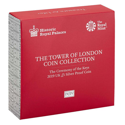 UK 2019 £5 The Tower of London The Ceremony of The Keys Silver Proof Coin