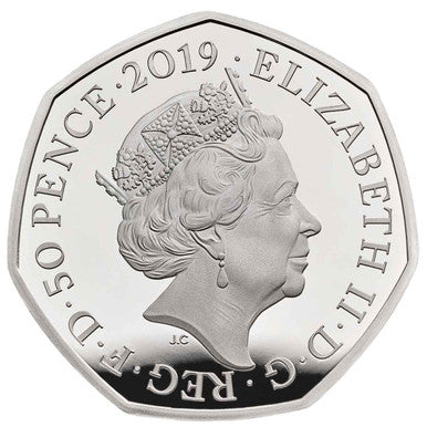 UK 2019 50p Paddington At The Tower Silver Coloured Proof Coin