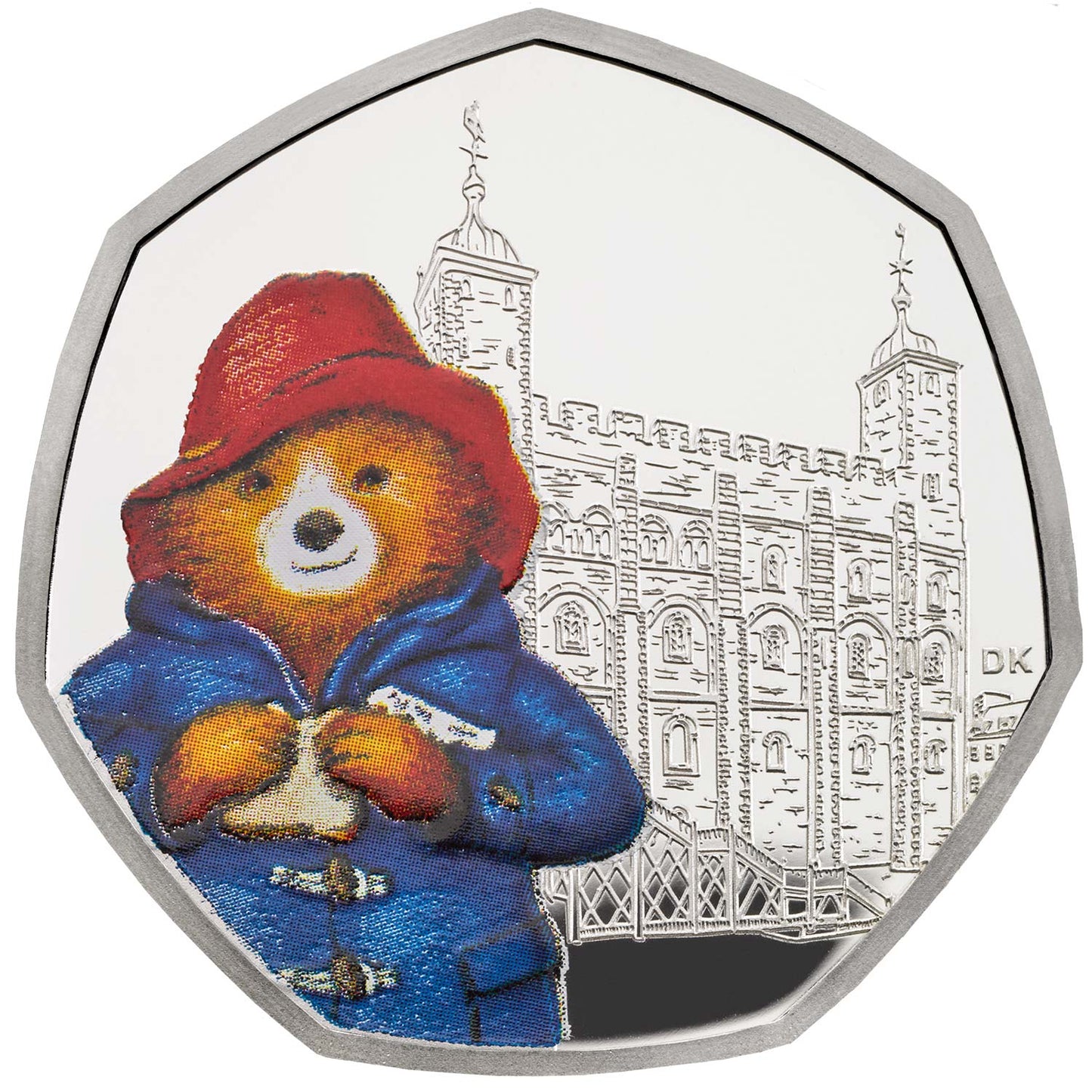 UK 2019 50p Paddington At The Tower Silver Coloured Proof Coin
