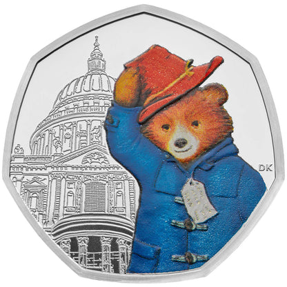 UK 2019 50p Paddington At St. Paul's Silver Coloured Proof Coin