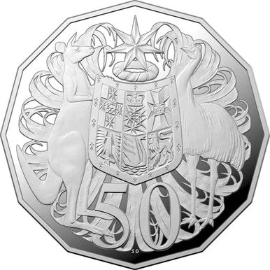 2019 50c 50th Anniversary of The Dodecagon Silver Proof Coin
