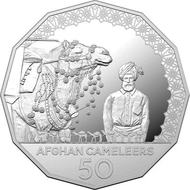2020 50c Afghan Cameleers Pioneers of Inland Transport Silver Proof Coin