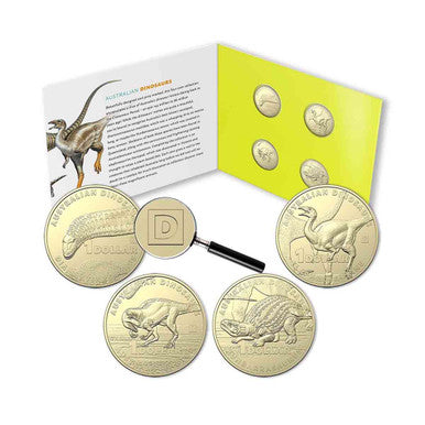 2022 Australian Dinosaurs $1 Uncirculated Privy Mark Four-Coin Collection