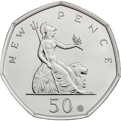 UK 2019 50p 50 Years of The 50p Anniversary Uncirculated Coin