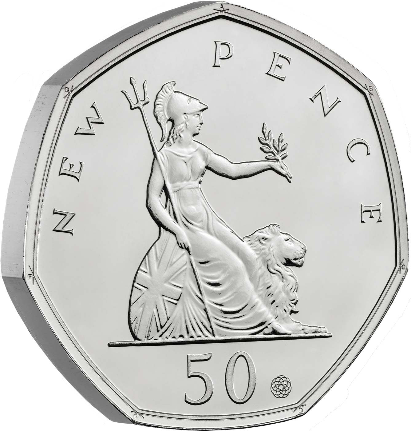 UK 2019 50p 50 Years of The 50p Anniversary Uncirculated Coin