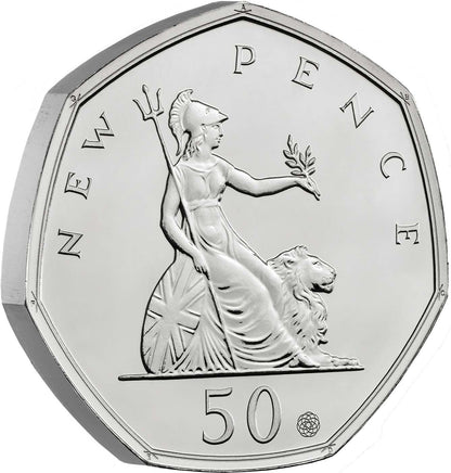 UK 2019 50p 50 Years of The 50p Anniversary Uncirculated Coin
