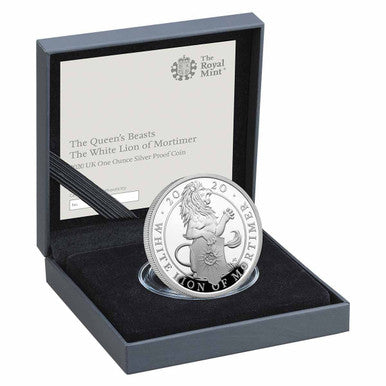 UK 2020 £2 The Queen's Beasts The White Lion of Mortimer 1oz Silver Proof Coin
