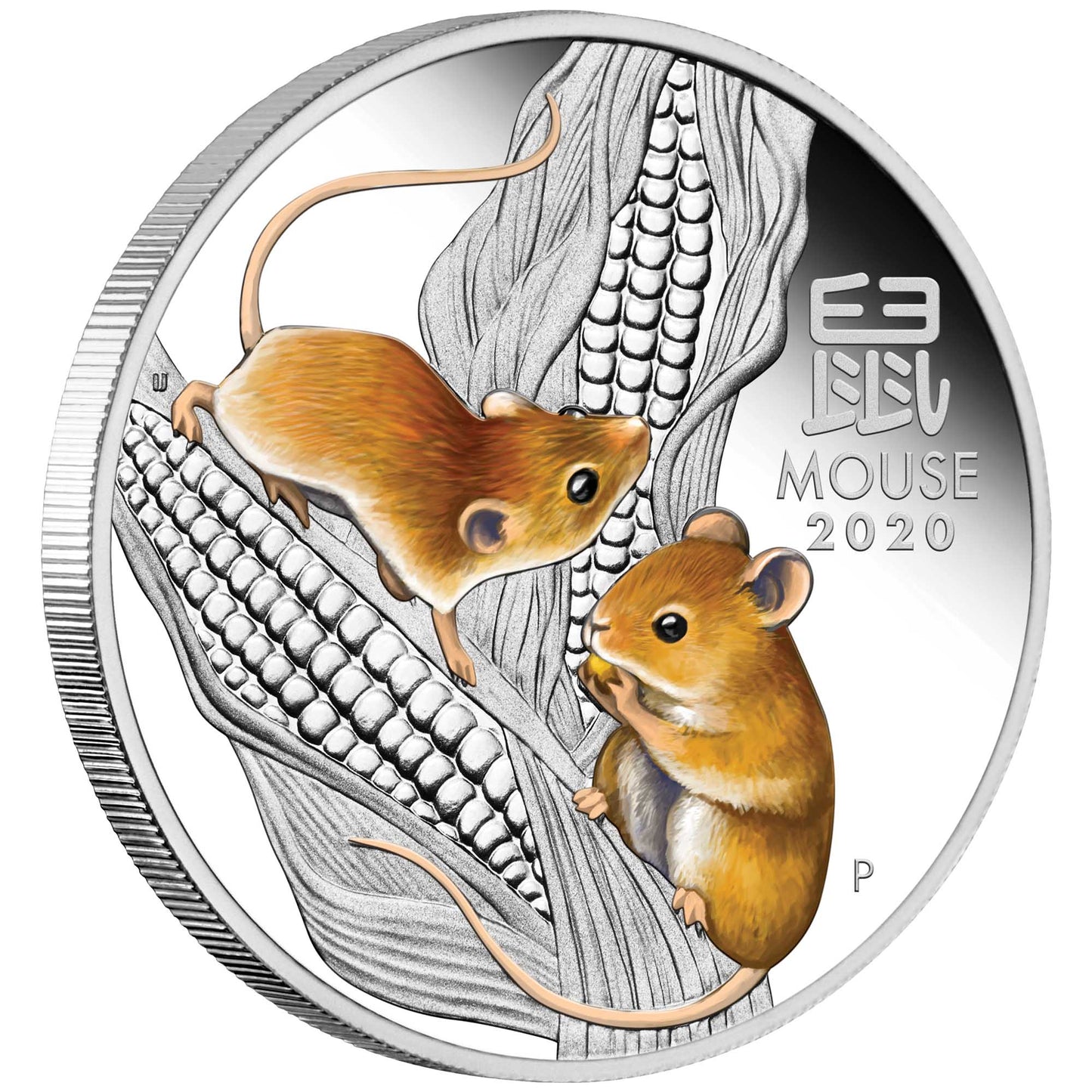 2020 $1 Lunar Year of The Mouse 1oz Silver Coloured Proof Coin