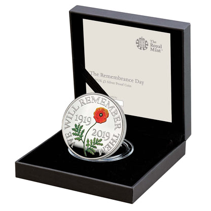 UK 2019 £5 The Remembrance Day Silver Coloured Proof Coin
