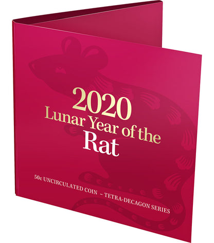 2020 50c Tetra Decagon Year of The Rat Uncirculated Coin