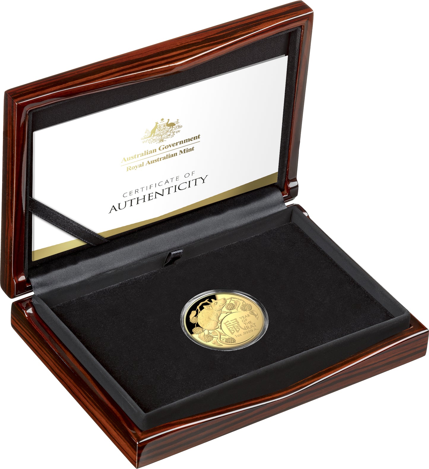 2020 $100 Year of The Rat 1oz Gold Domed Proof Coin