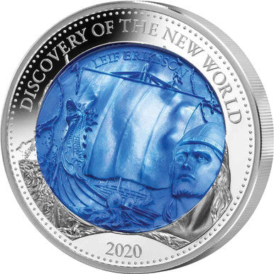 2020 Discovery of the New World $20 Mother of Pearl 5oz Silver Proof