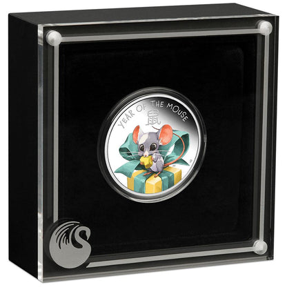 Tuvalu 2020 50c Lunar Baby Year of The Mouse 1/2oz Silver Coloured Proof Coin