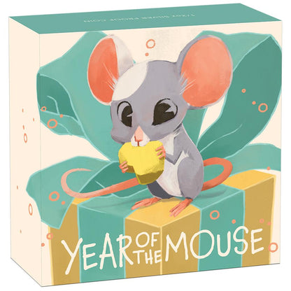 Tuvalu 2020 50c Lunar Baby Year of The Mouse 1/2oz Silver Coloured Proof Coin