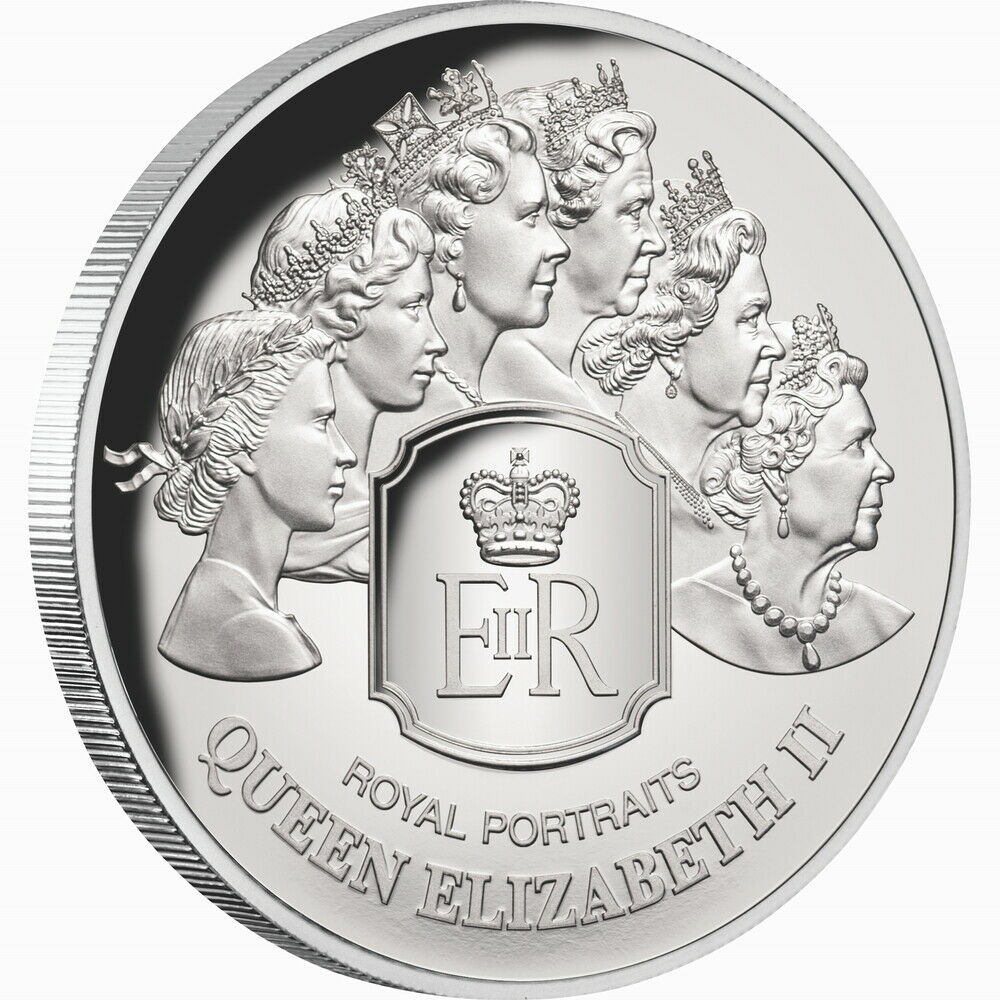 Tokelau 2020 $5 The Royal Portraits Queen Elizabeth II 1oz Silver Proof Coin
