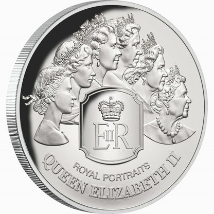 Tokelau 2020 $5 The Royal Portraits Queen Elizabeth II 1oz Silver Proof Coin