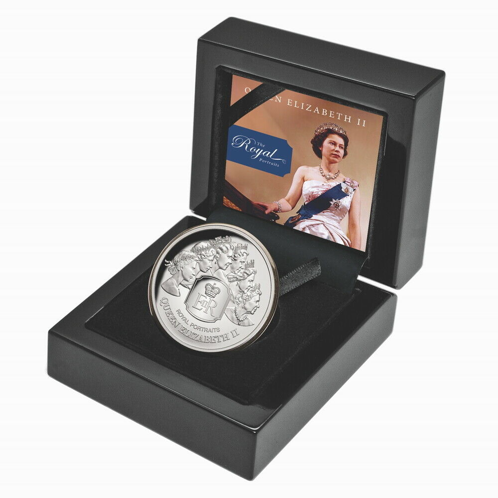 Tokelau 2020 $5 The Royal Portraits Queen Elizabeth II 1oz Silver Proof Coin
