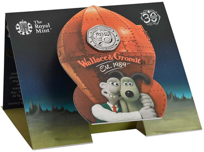 UK 2019 50p Wallace & Gromit Uncirculated Coin