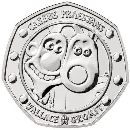 UK 2019 50p Wallace & Gromit Uncirculated Coin