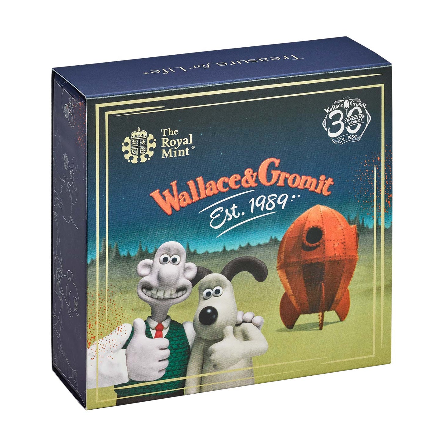 UK 2019 50p Wallace & Gromit Silver Coloured Proof Coin