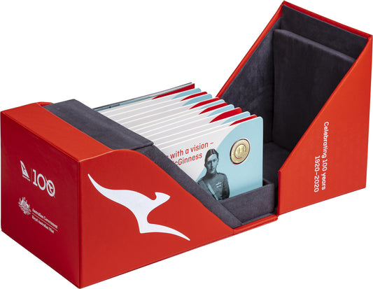 2020 $1 QANTAS Celebrating 100 Years Coloured Uncirculated 11 Coin Set