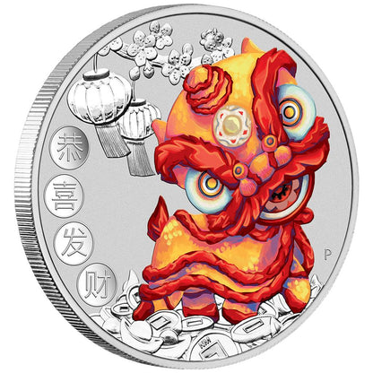 Tuvalu 2020 $1 Chinese New Year 1oz Silver Coloured Coin