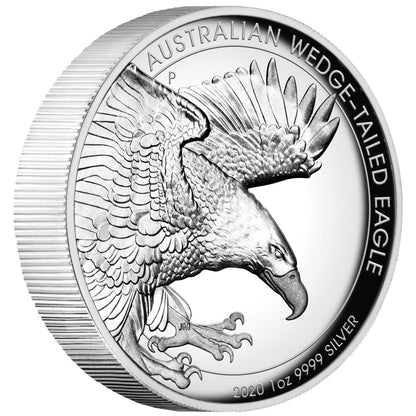 2020 $1 Australian Wedge-Tailed Eagle 1oz Silver High Relief Proof Coin
