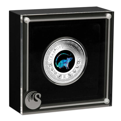 2020 $1 Australian Opal Lunar Year of The Mouse 1oz Silver Proof Coin