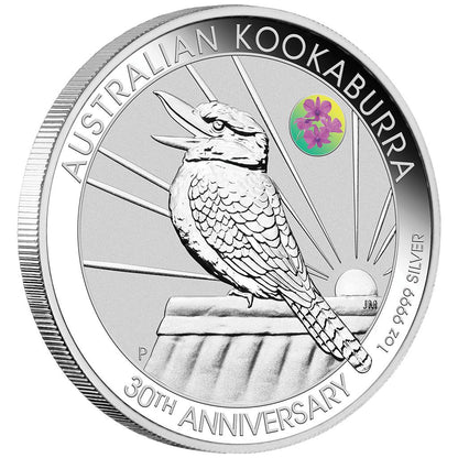 2020 $1 ANDA Brisbane 30th Anniversary of The Australian Kookaburra 'Floral' Privy Mark Uncirculated Coin