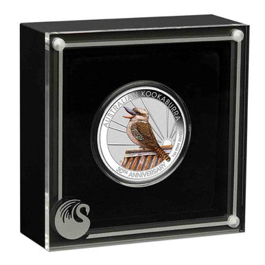 2020 $1 WMF Berlin 30th Anniversary Australian Kookaburra 1oz Silver Coloured Proof Coin